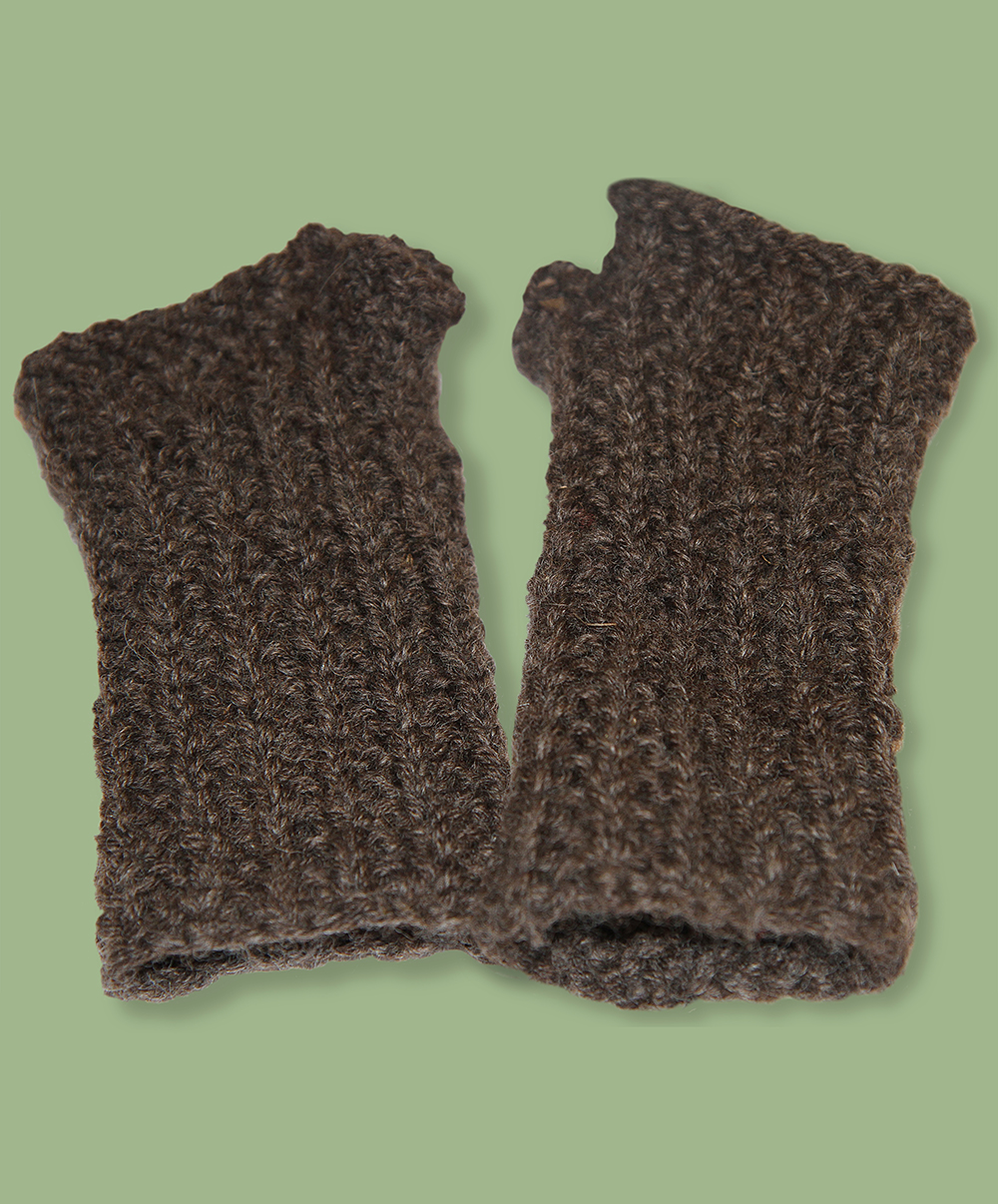 Gloves knit from Romney sheep wool